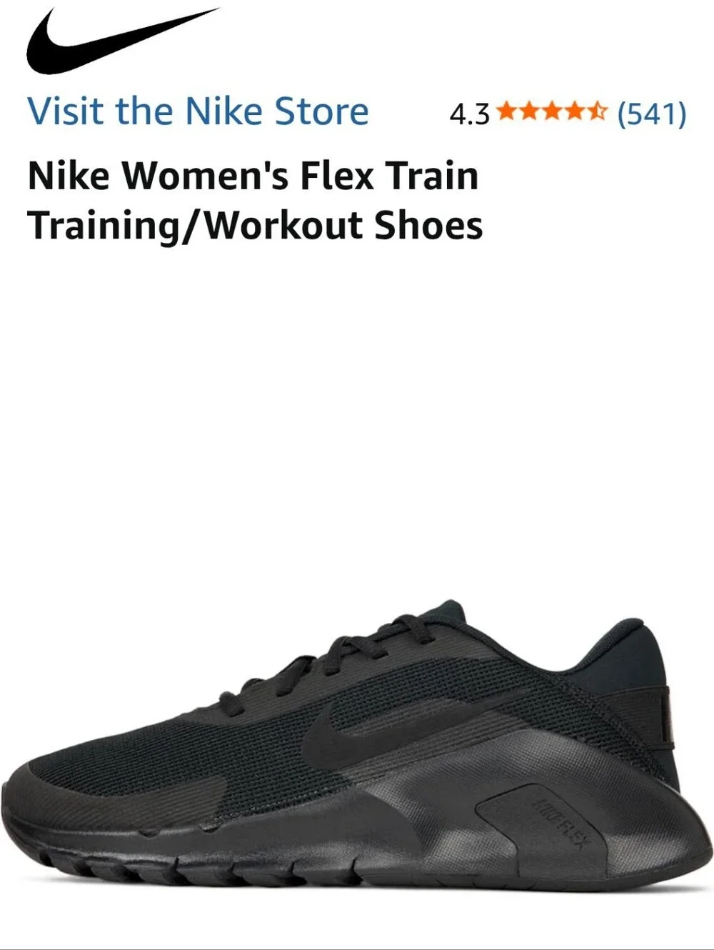 Nike Women's Flex Train All-Black Training Shoes